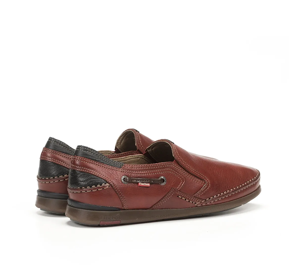 Fluchos Mariner 9883 slip on uomo rosse artigianali