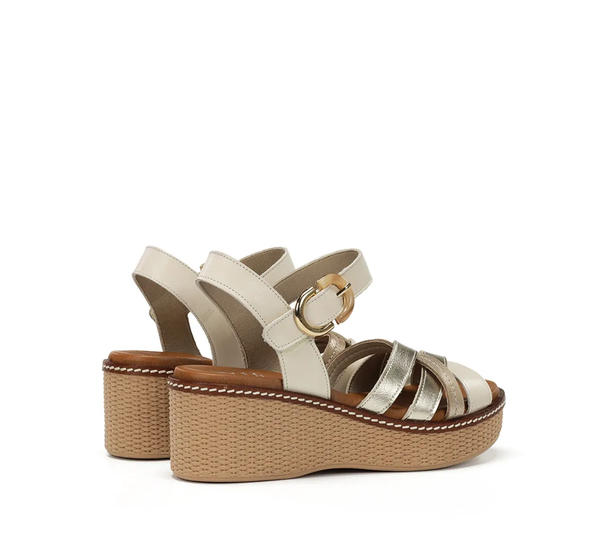 Fluchos Dorking Nido D9639 sandali donna taupe zeppa