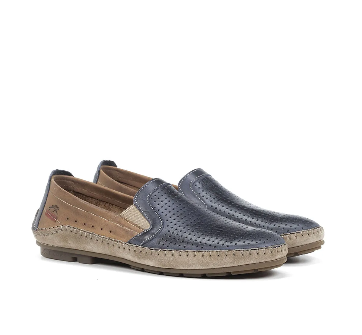 Fluchos Dorian F1172 mocassini uomo blu slip on
