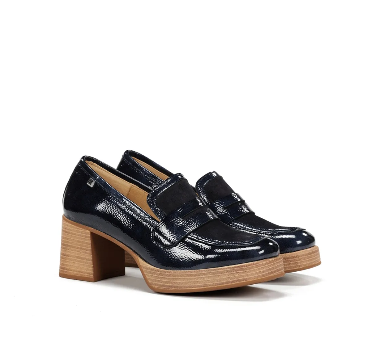 Dorking Cristel D9439 mocassini donna blu zeppa