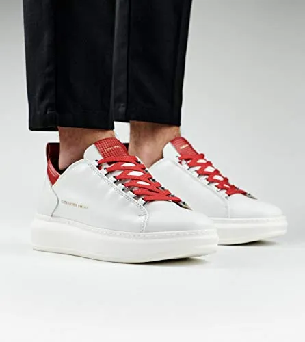Alexander Smith Wembley sneakers uomo white blue pelle