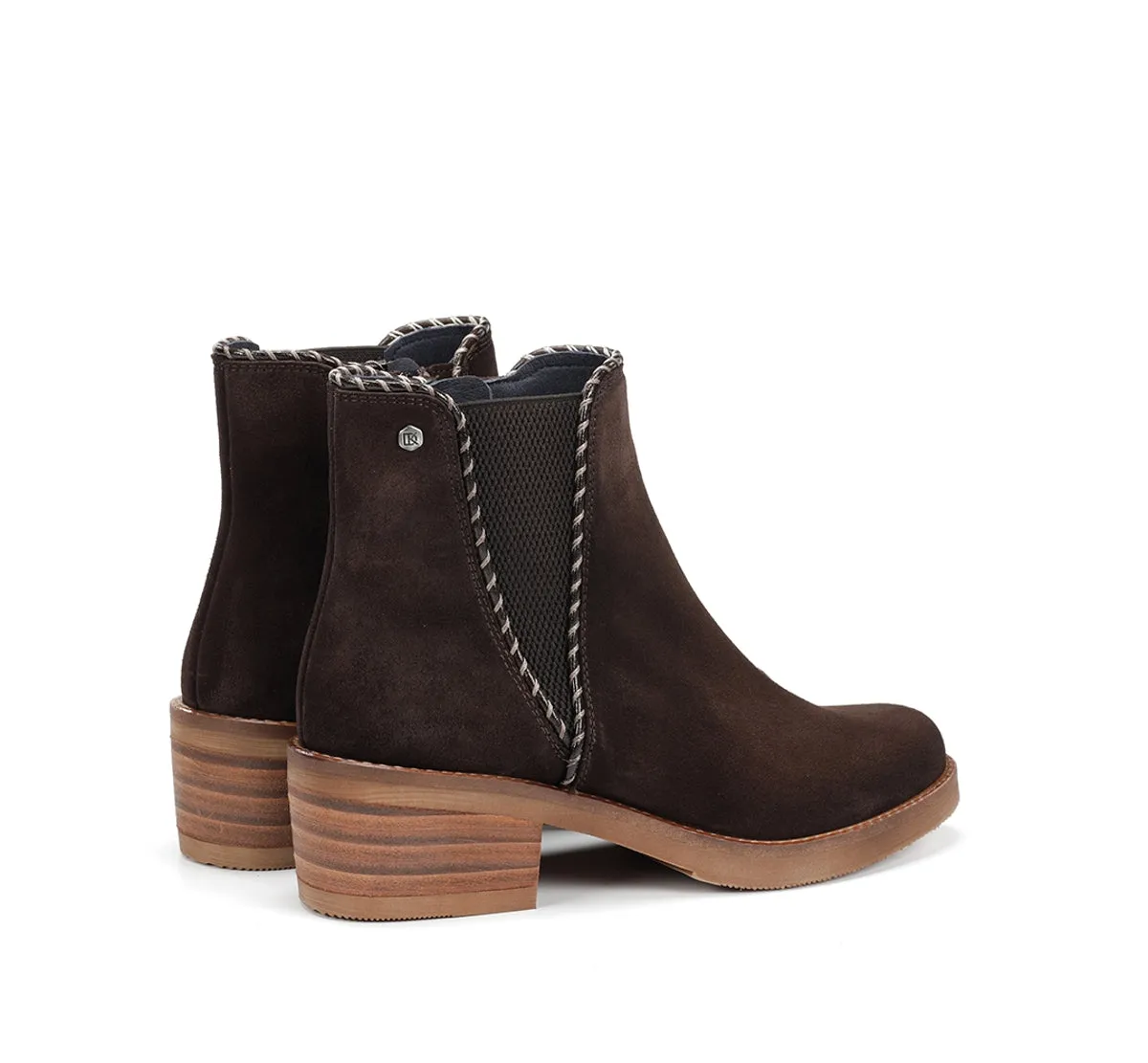 Fluchos Layla D9545 tronchetto donna marrone tacco basso