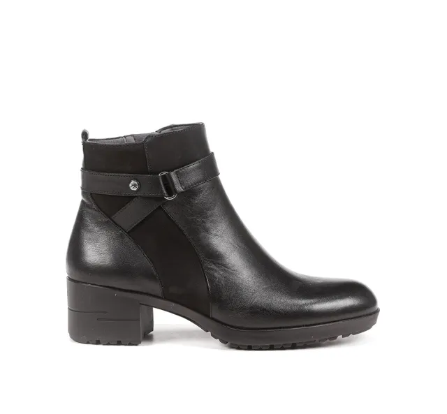 Fluchos Aliss F1368 tronchetti donna neri pelle