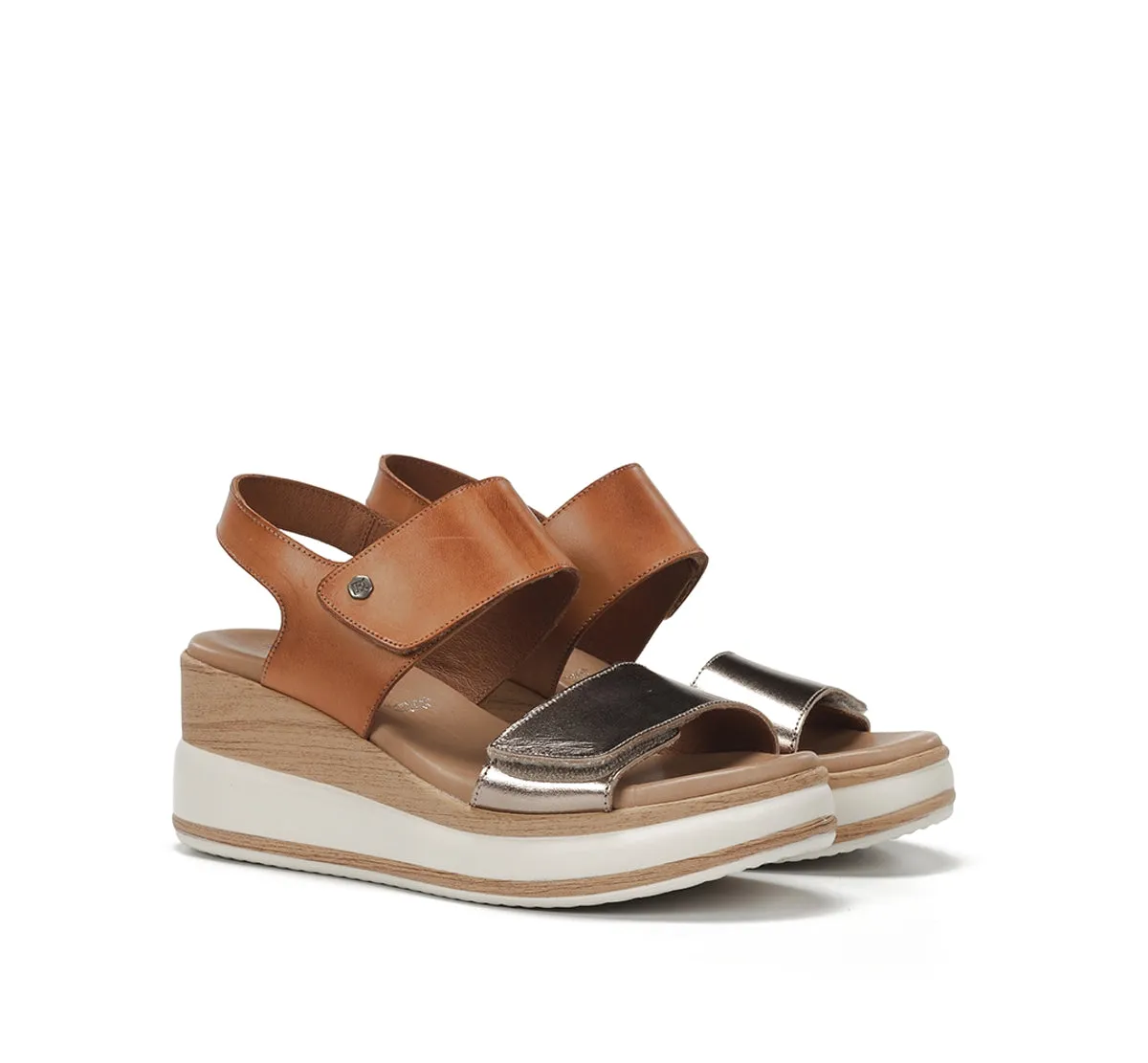 Fluchos Prince D9643 sandali donna marrone zeppa