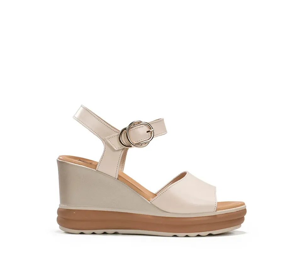 Fluchos Diane D9696 sandali donna taupe zeppa