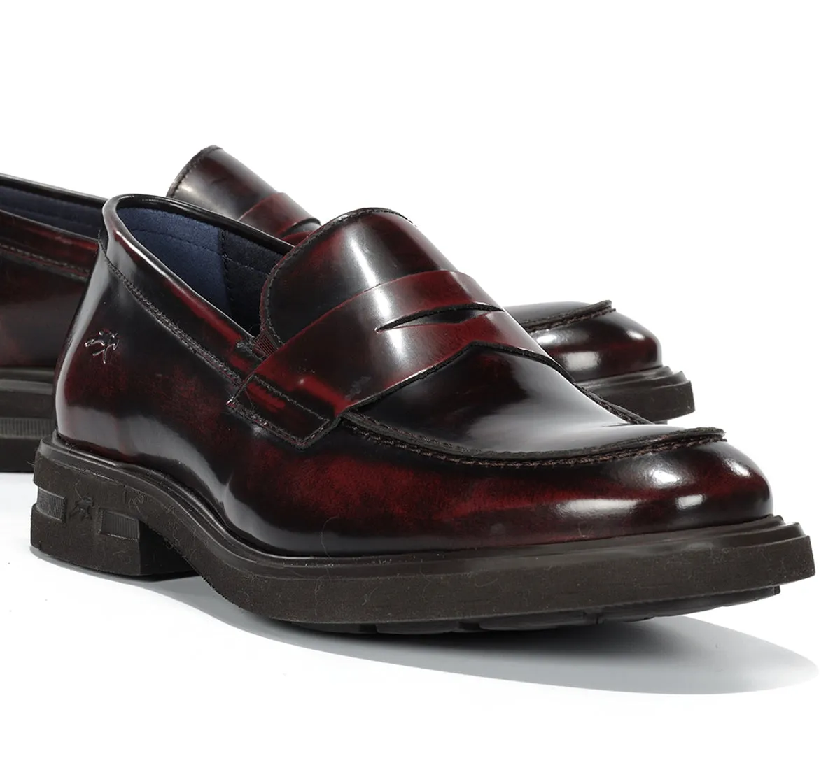 Fluchos Belgas F0633 Mocassini Bordeaux Uomo