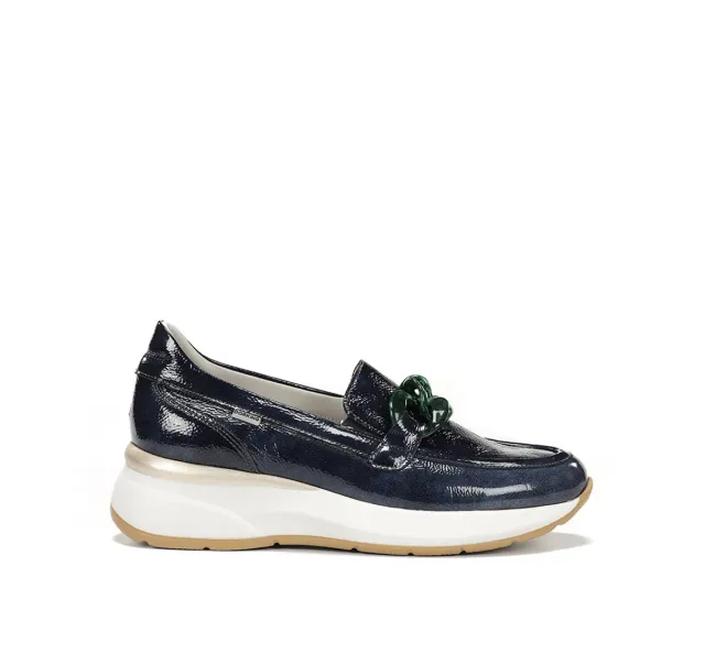 Fluchos Flix D9671 mocassino donna blu comodo