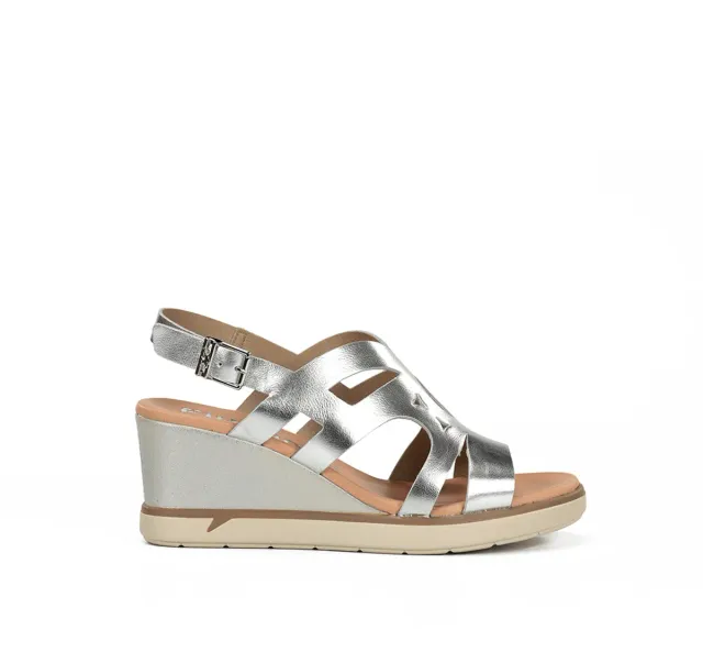 Fluchos Smash F1974 sandali donna argento zeppa