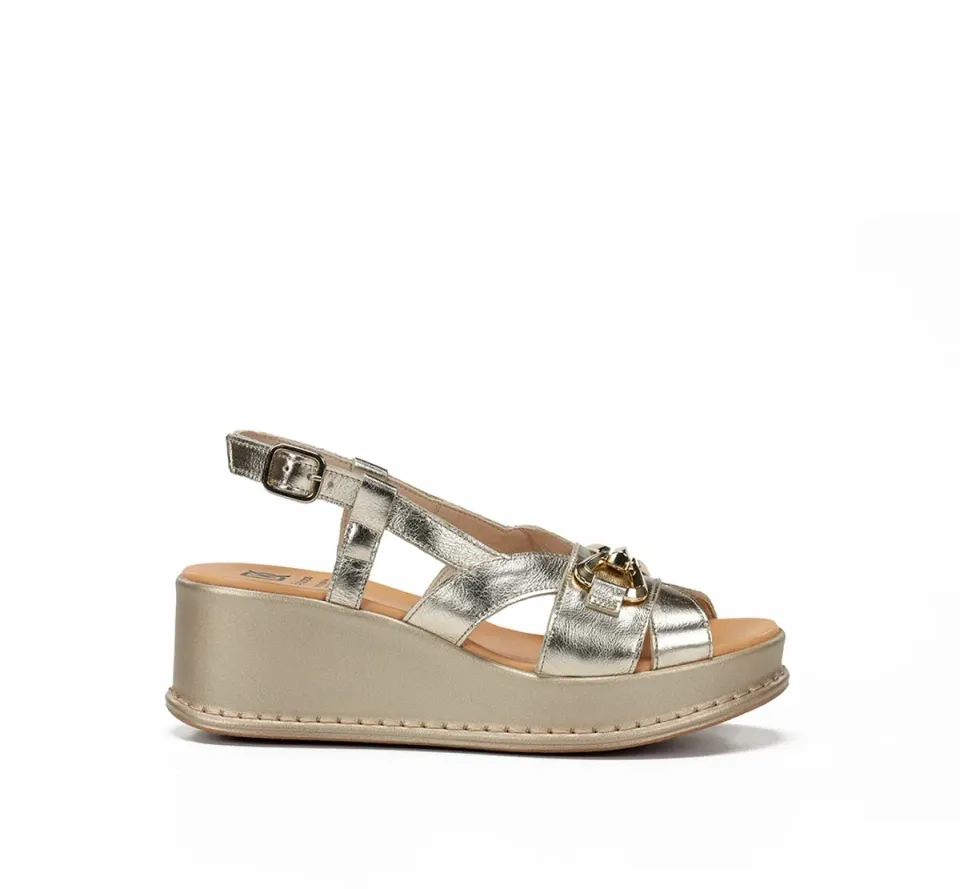 Fluchos Windy D9651 sandalo zeppa donna dorato
