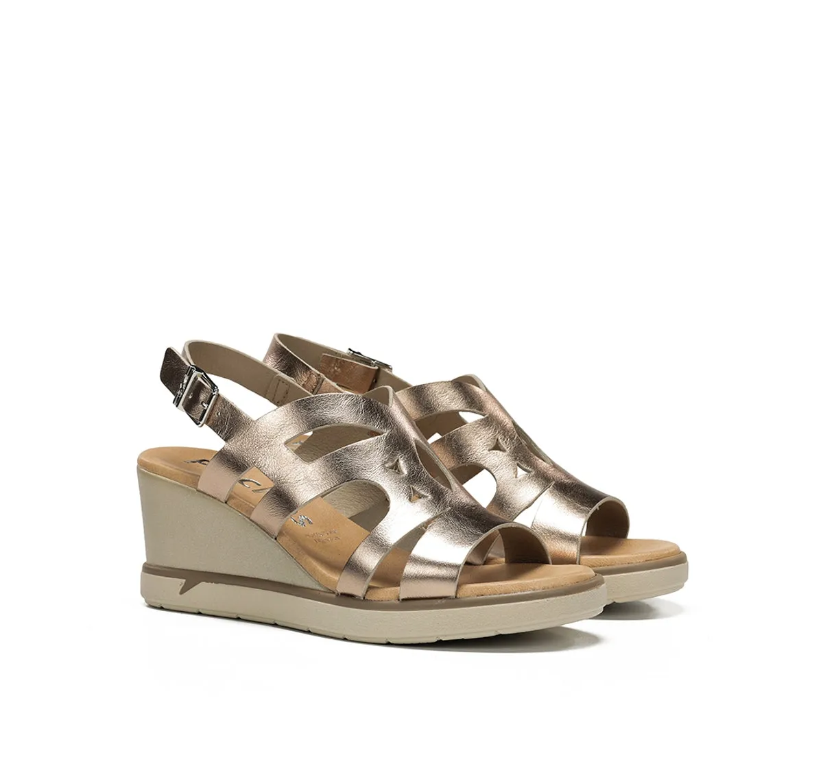 Fluchos Smash F1974 sandali donna zeppa oro