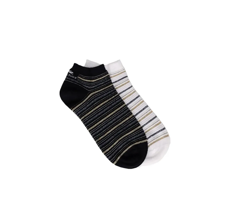 Fluchos CA0011 calzini corti donna 2 paia nero bianco