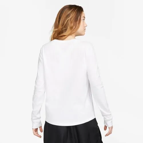 Nike NSW Tee Essntl LS ICN Ftra maglia donna bianco