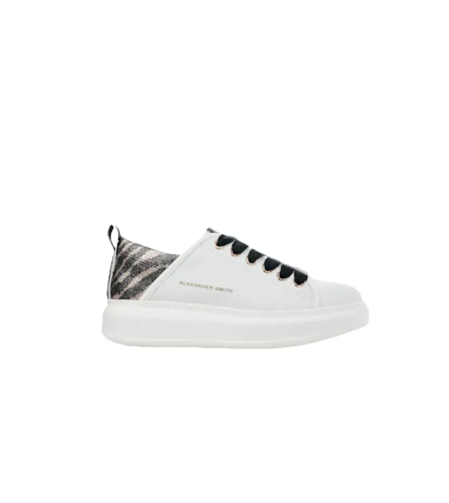 Alexander Smith Wembley White Rose sneakers donna plateau pelle