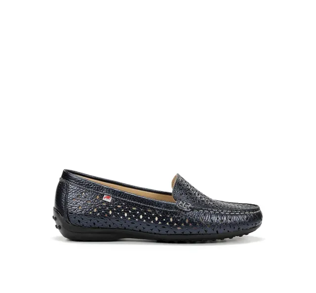 Fluchos Bruni F2157 mocassini donna blu pelle