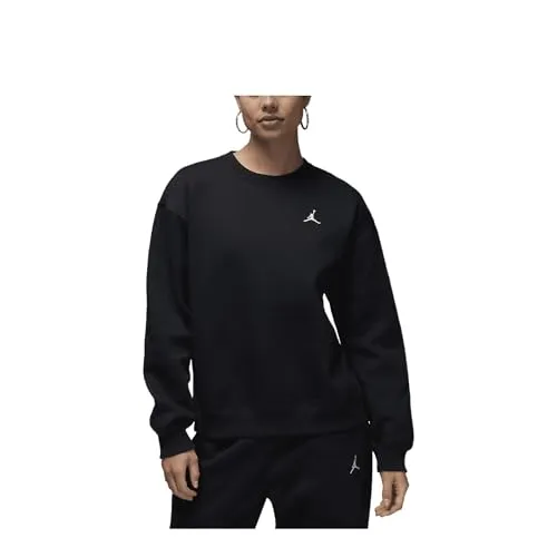 Jordan Brooklyn Fleece felpa donna girocollo nera pile