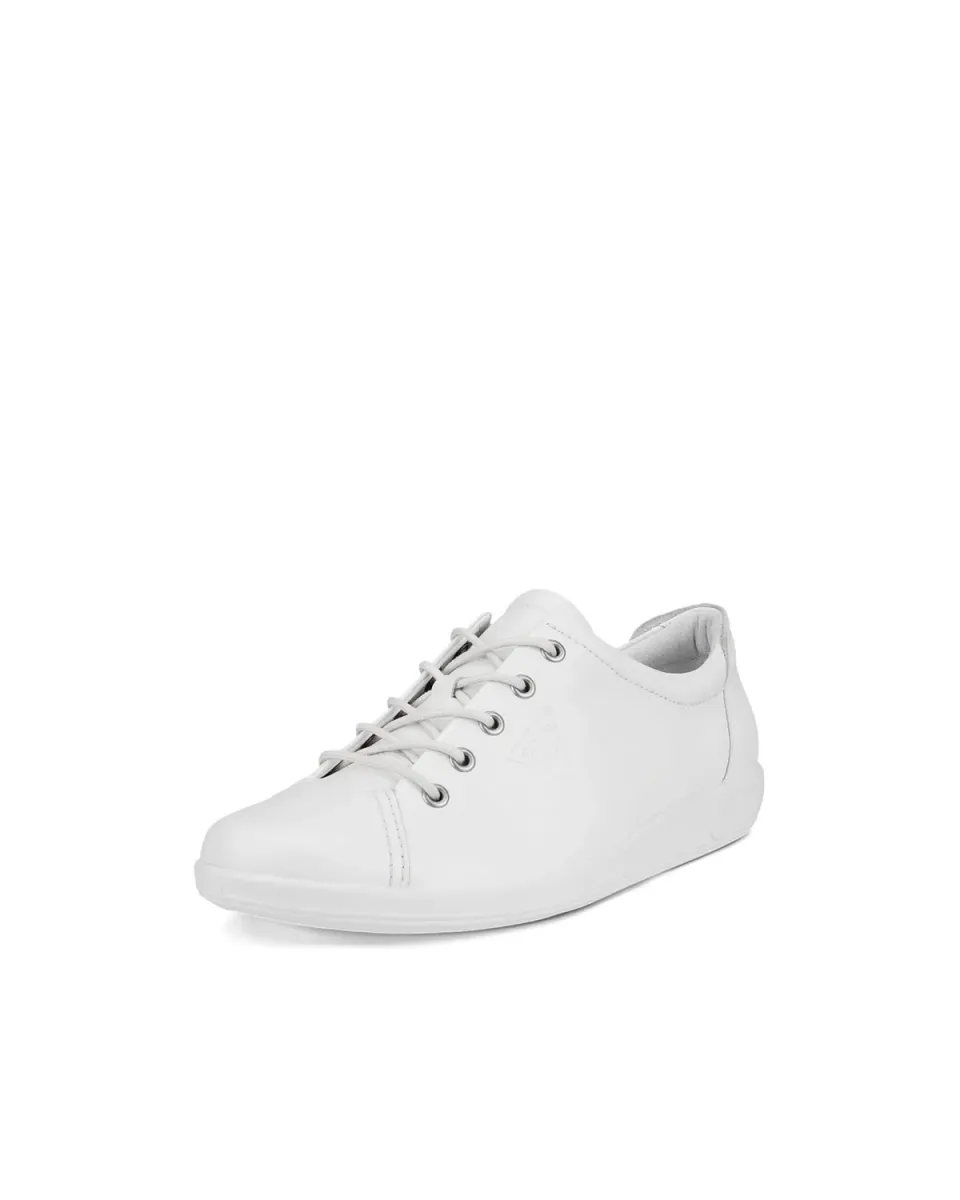 Ecco Soft 2.0 Lace Sneaker Donna Bianco Pelle