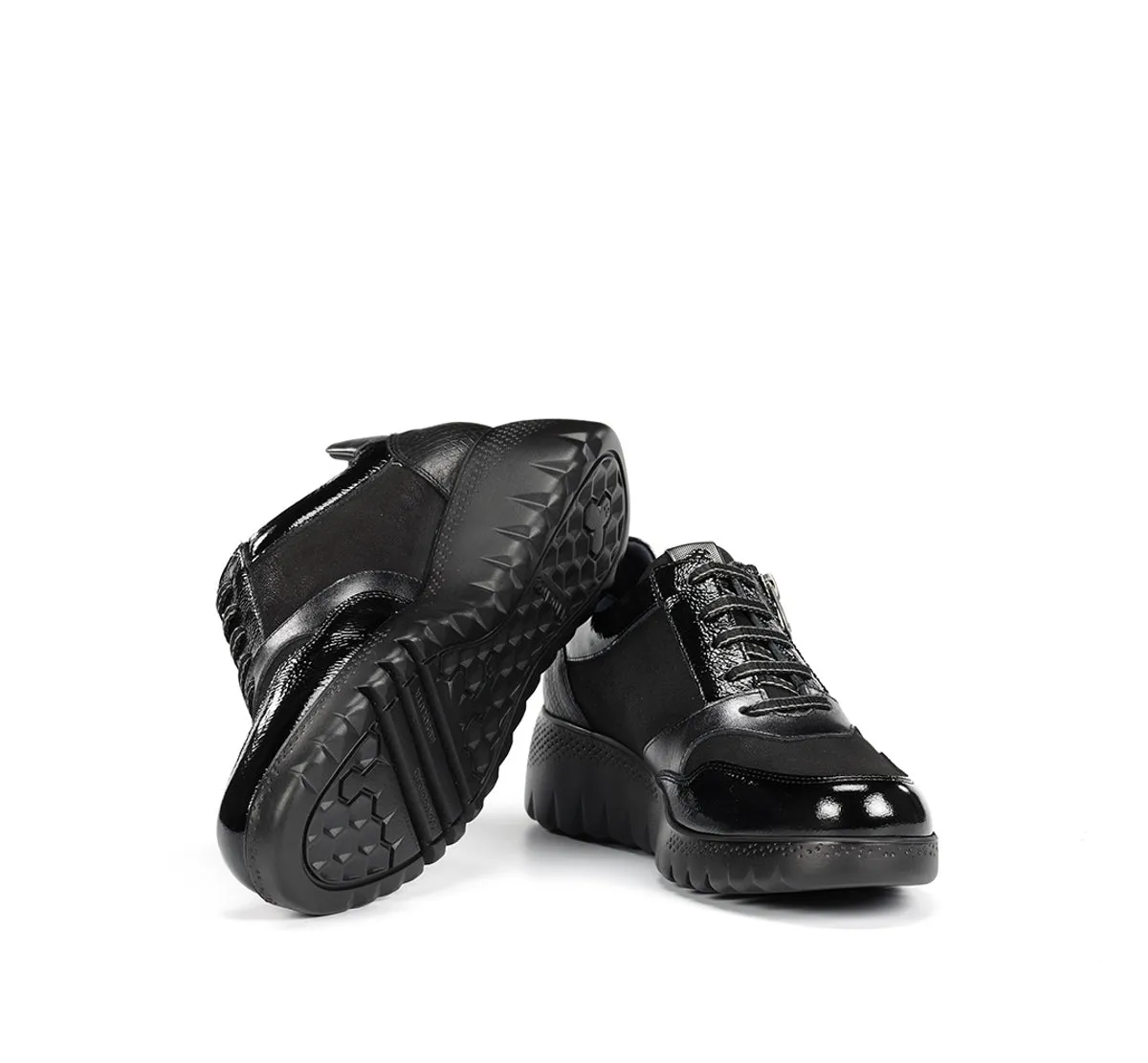 Fluchos Live F2248 Sneakers Nere Donna Zeppa