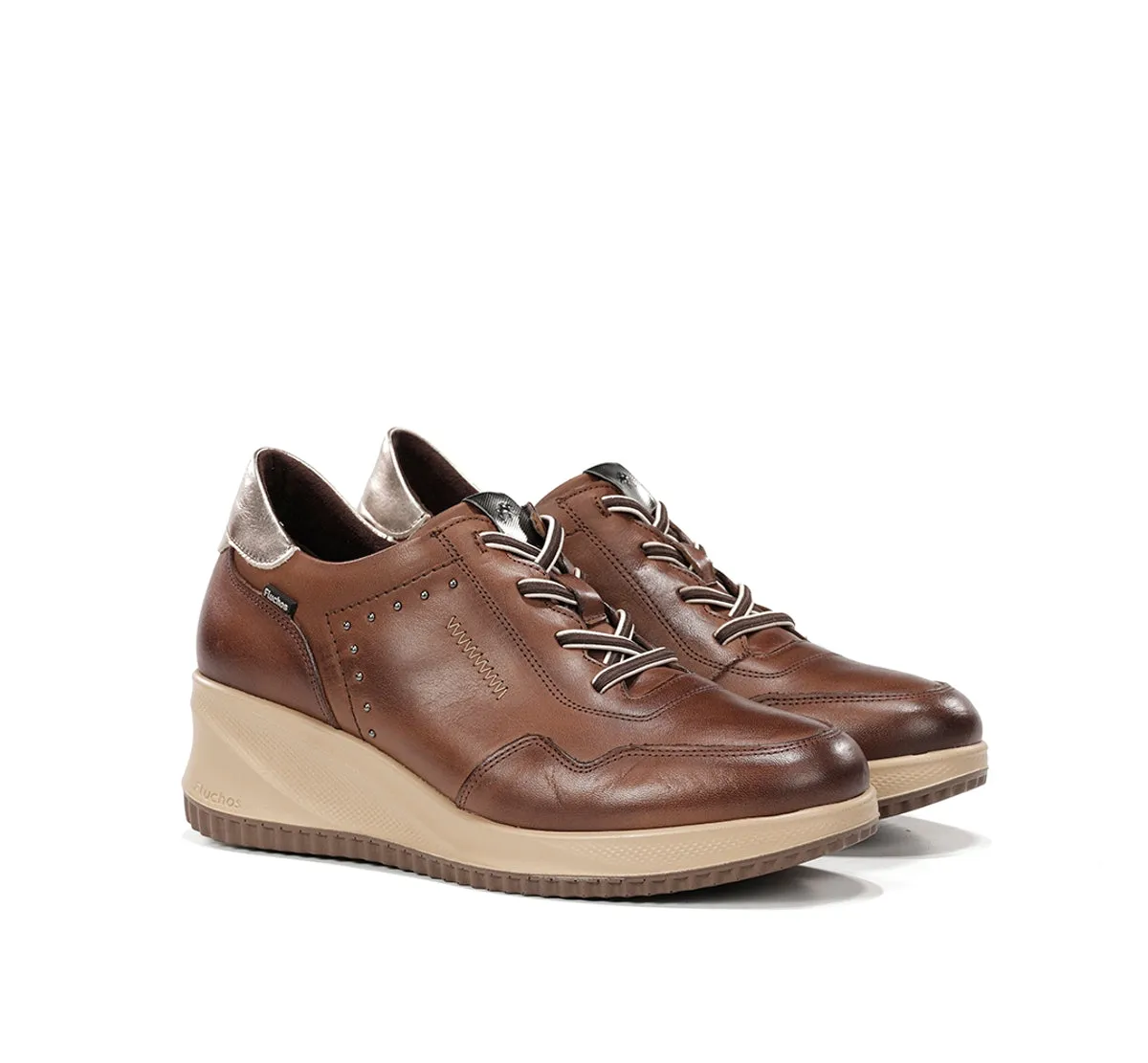 Fluchos Novax F2545 sneakers donna marroni zeppa