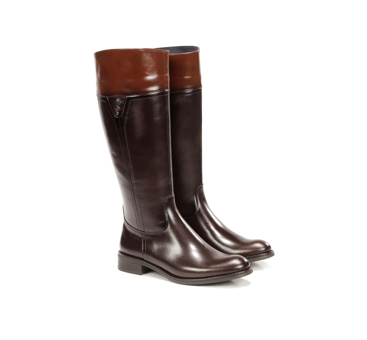 Fluchos Tierra D9827 stivali marrone donna tacco basso