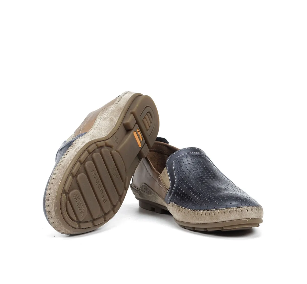Fluchos Dorian F1172 mocassini uomo blu slip on