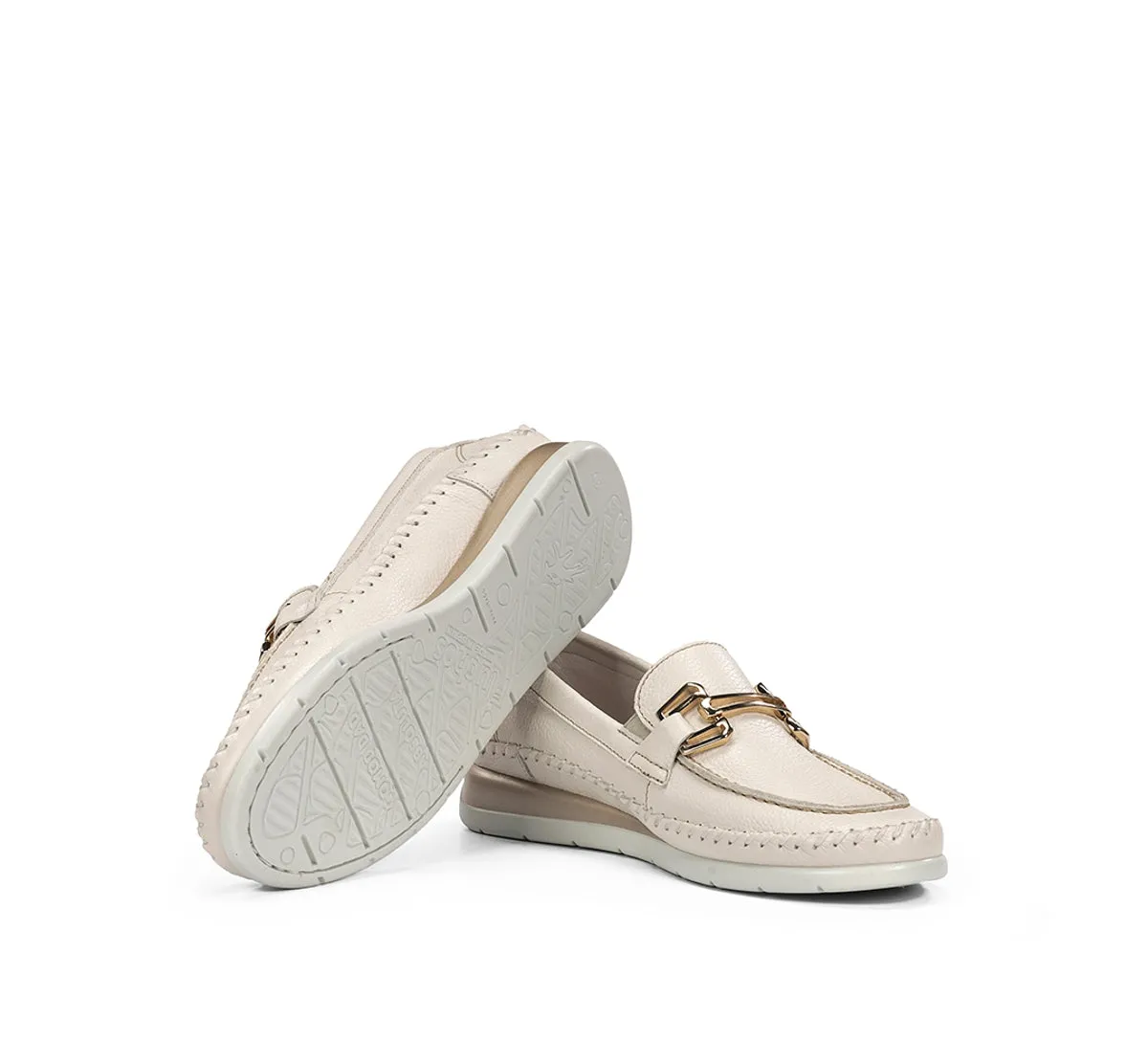 Fluchos Sella F2141 mocassini donna taupe zeppetta