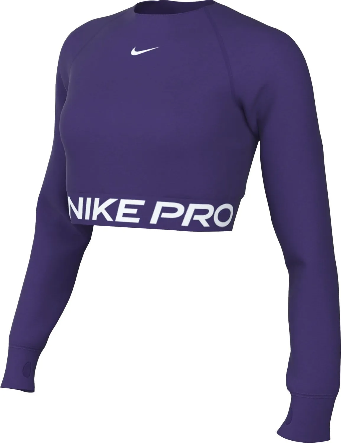 Nike Pro 365 Crop LS Top maglia donna M nera manica lunga