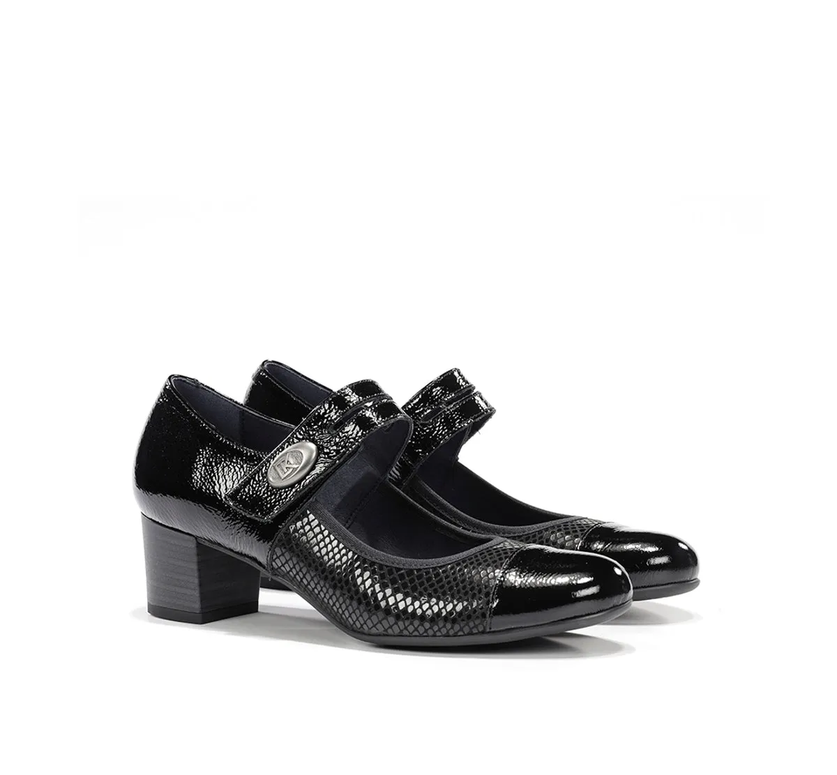Dorking Geminis D8637 scarpe donna nere tacco