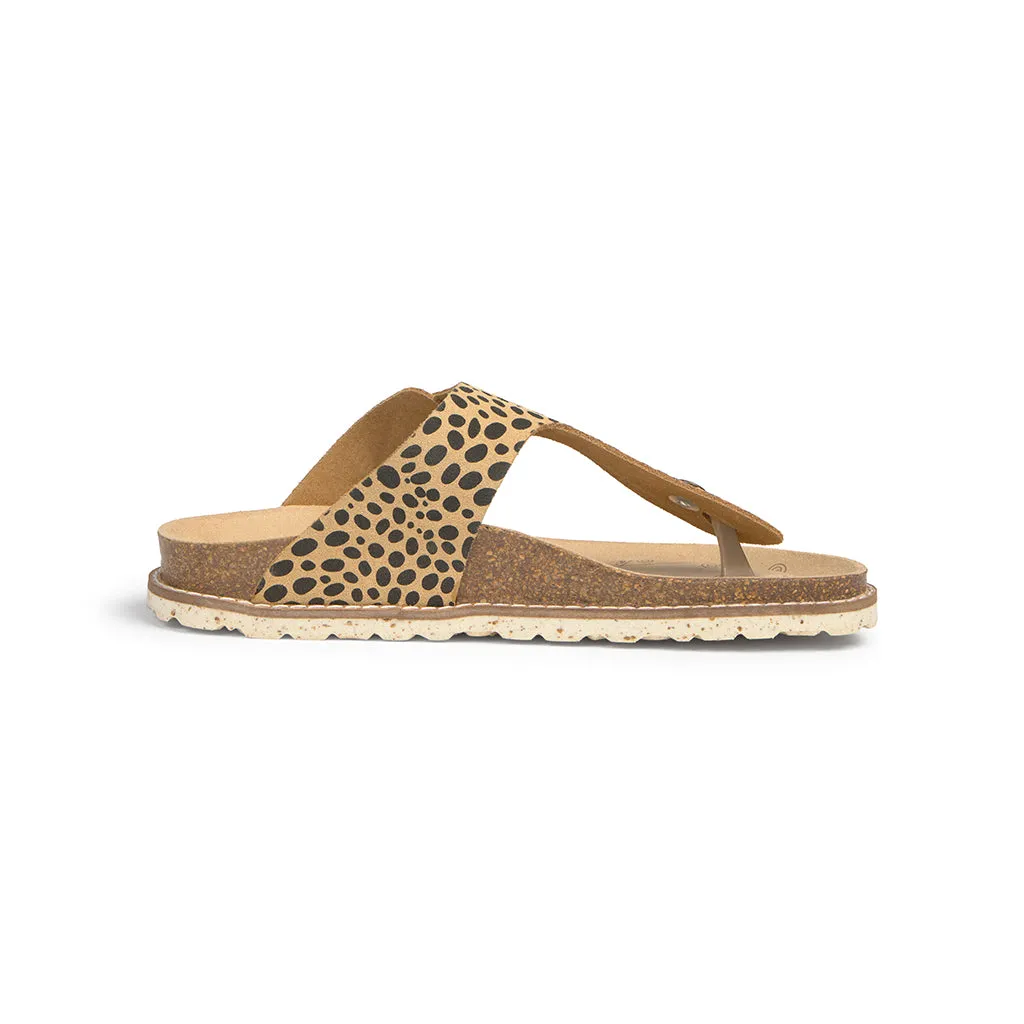 Suecos Viky Jaguar sandali bassi animalier