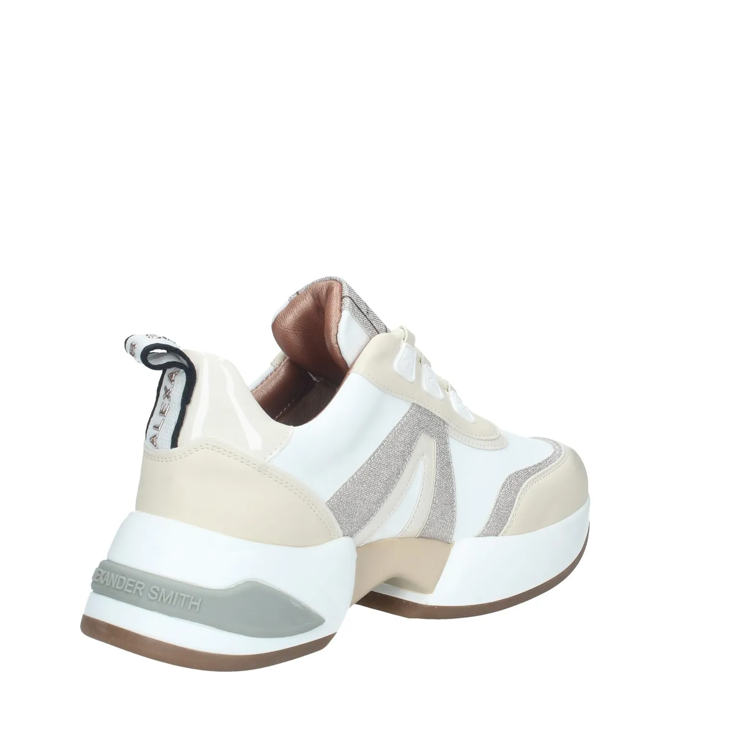 Alexander Smith Marble sneaker bianco oro glitter donna 40mm