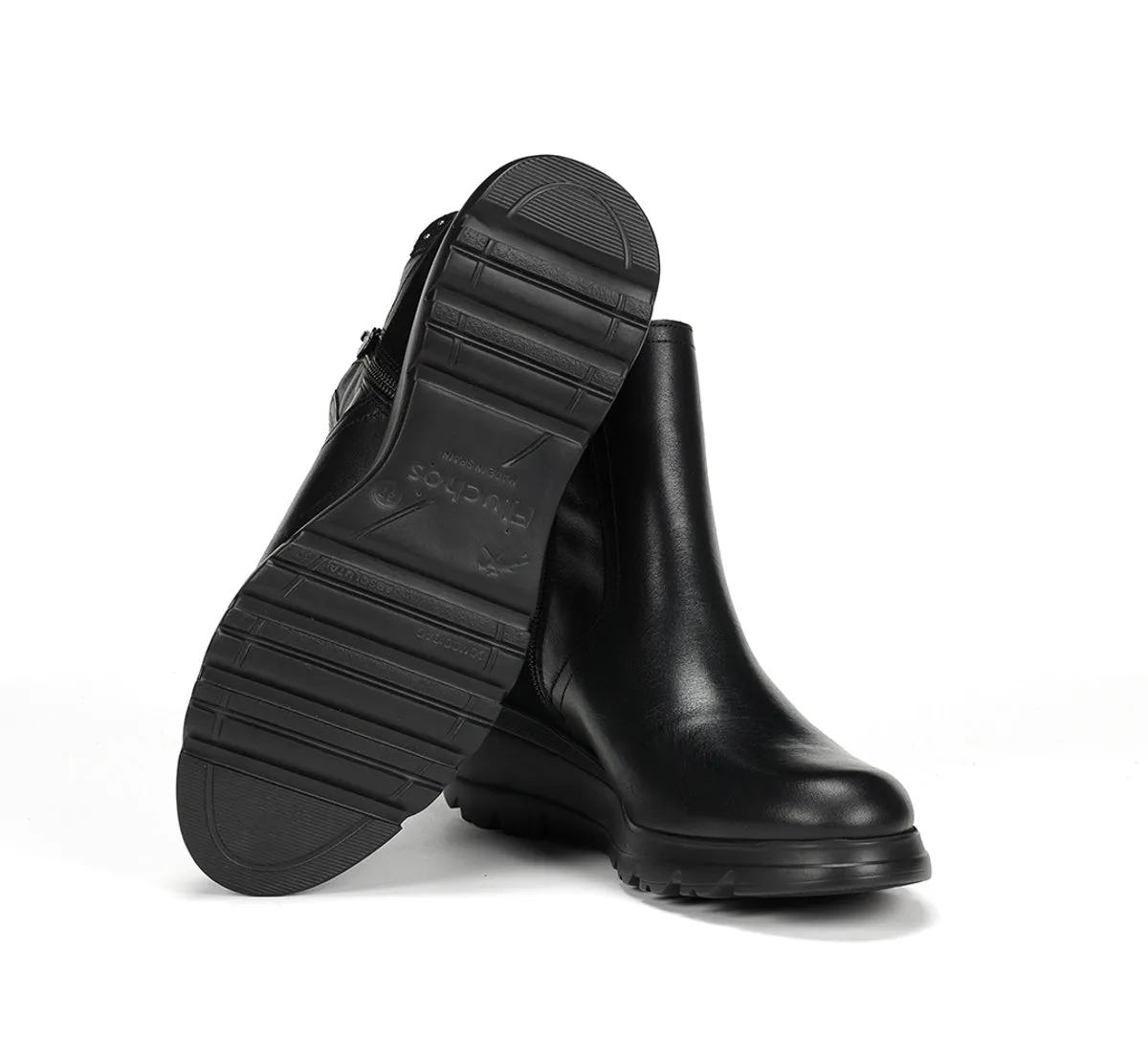 Fluchos Mellea F1529 stivaletto nero con zeppa