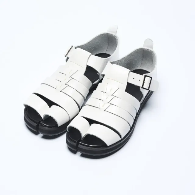 Tabito 10 Tabi Sandals sandali tabi bianco pelle
