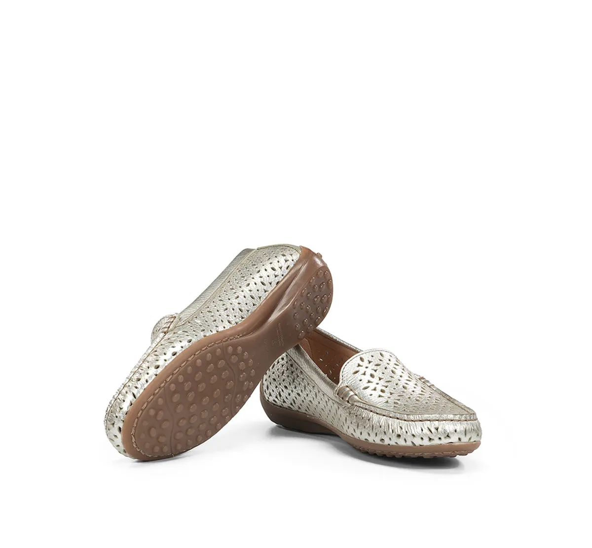 Fluchos Bruni F2157 mocassini argento pelle