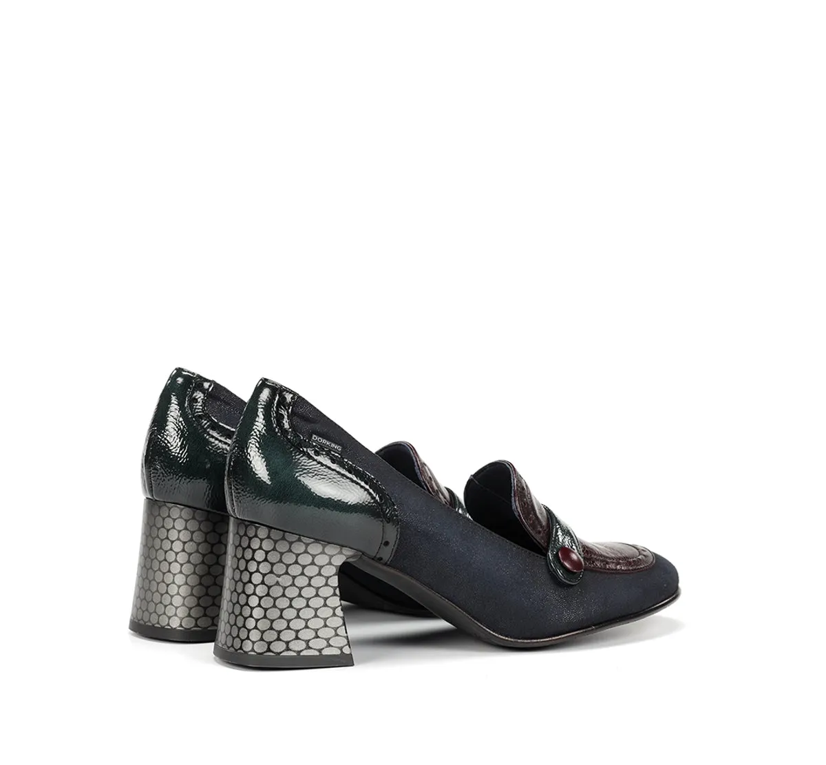Fluchos Dacy D9614 mocassini donna blu con tacco
