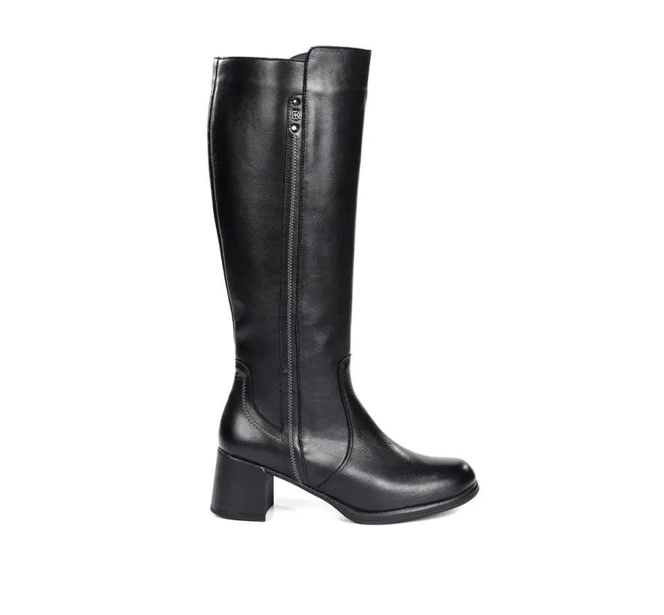 Fluchos Frixe D9820 tronchetti donna neri tacco