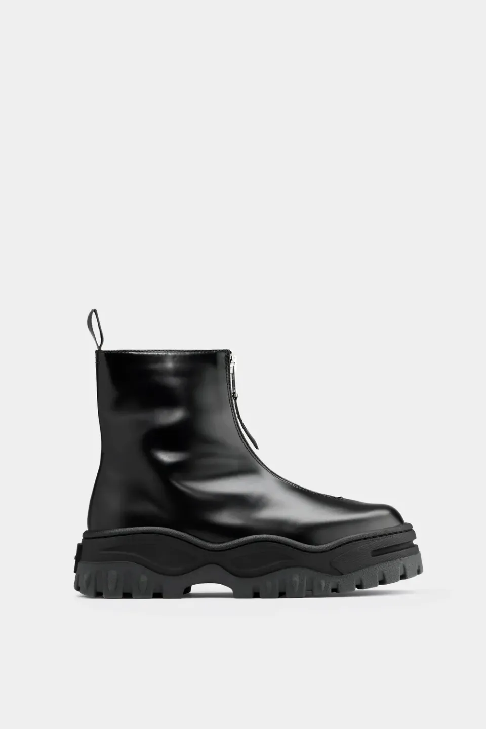 Eytys Raven II stivali pelle nera zip argento