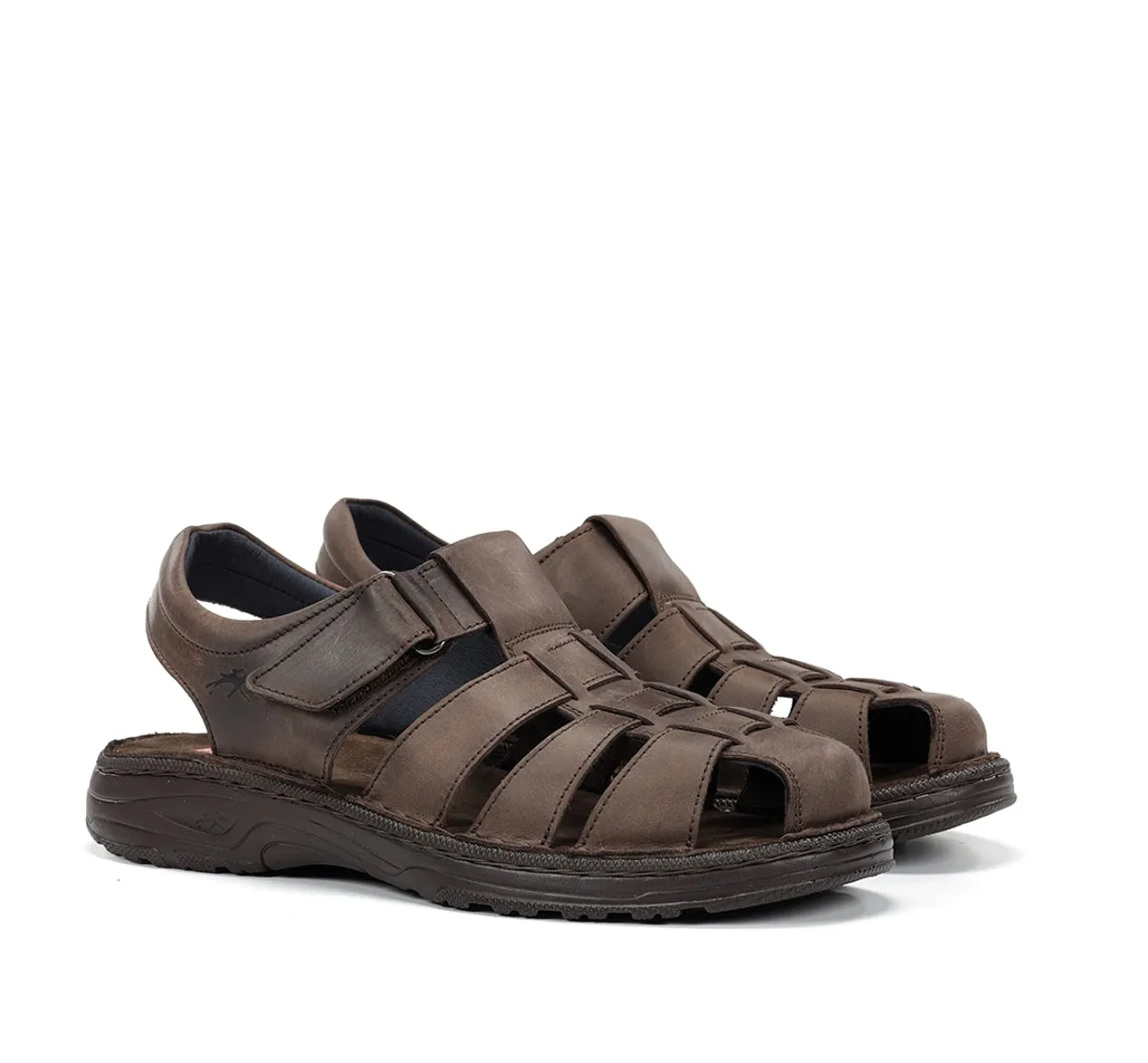 Fluchos Azores F2198 sandali uomo marroni con velcro
