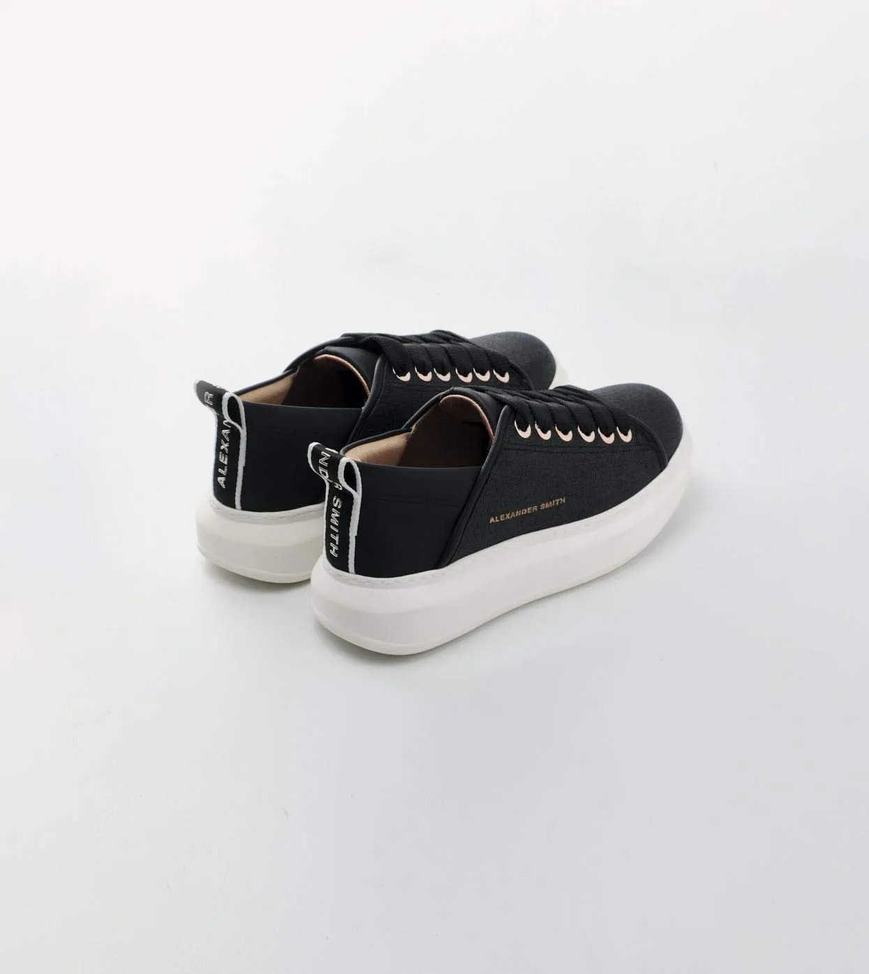 Alexander Smith Wembley Black sneakers donna pelle plateau