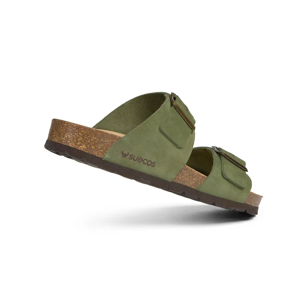 Suecos Bris Olive Green sandali donna verdi
