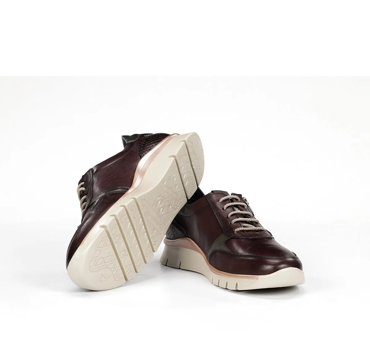 Fluchos Union F2070 sneakers donna bordeaux pianta larga