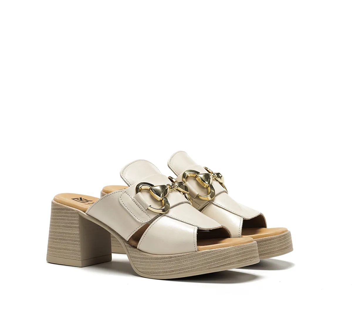 Fluchos Diamond D9284 sandali taupe tacco largo