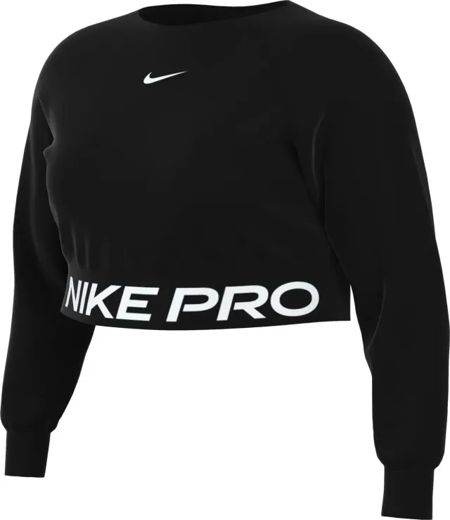 Nike Pro 365 Crop LS Top maglia donna M nera manica lunga
