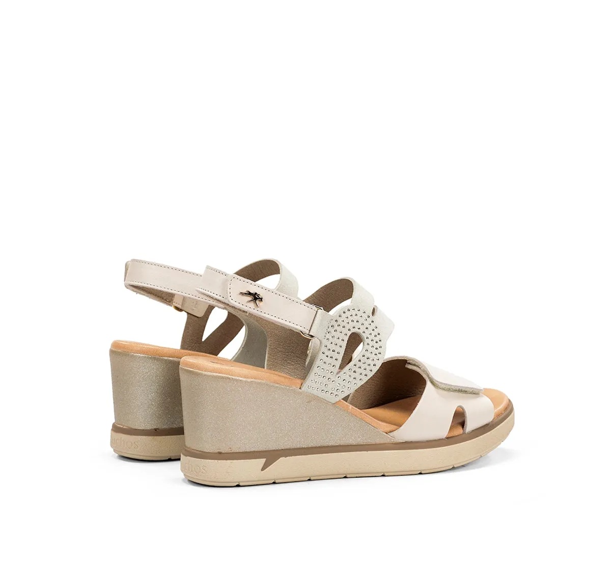 Fluchos Smash F2169 sandali zeppa taupe donna