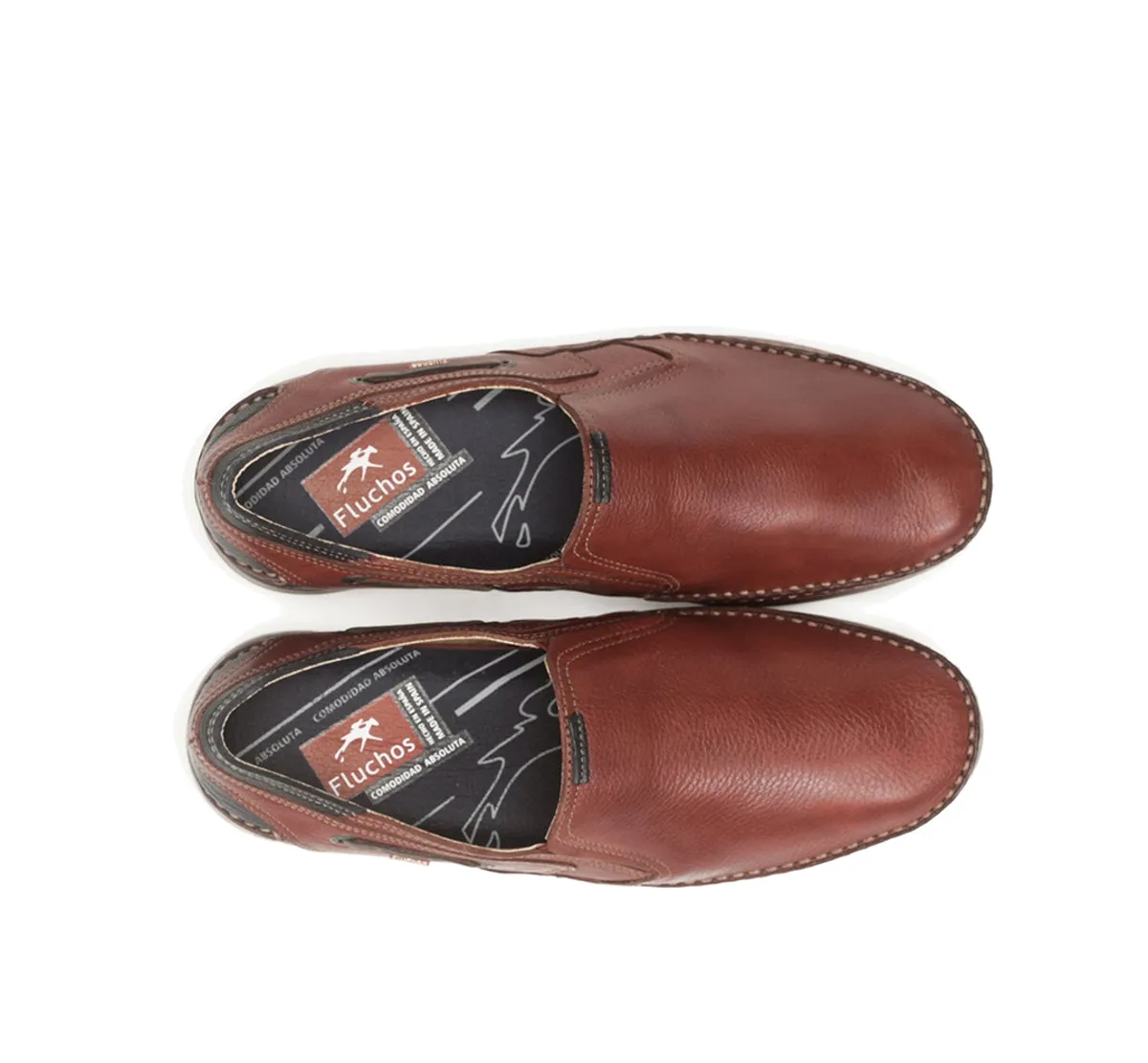 Fluchos Mariner 9883 slip on uomo rosse artigianali