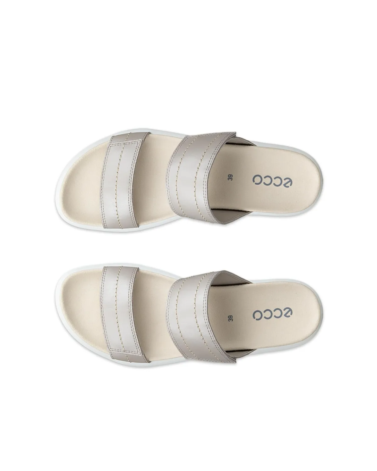 Ecco Soft ciabatte donna 41 pelle due cinturini