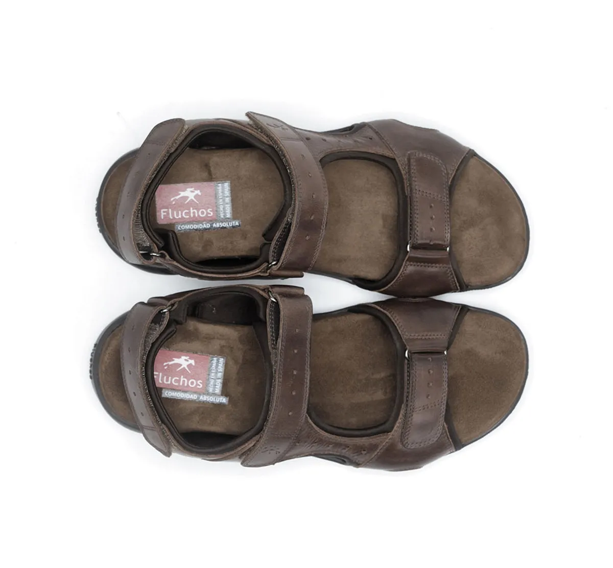 Fluchos Dozer F1201 sandali marroni uomo velcro