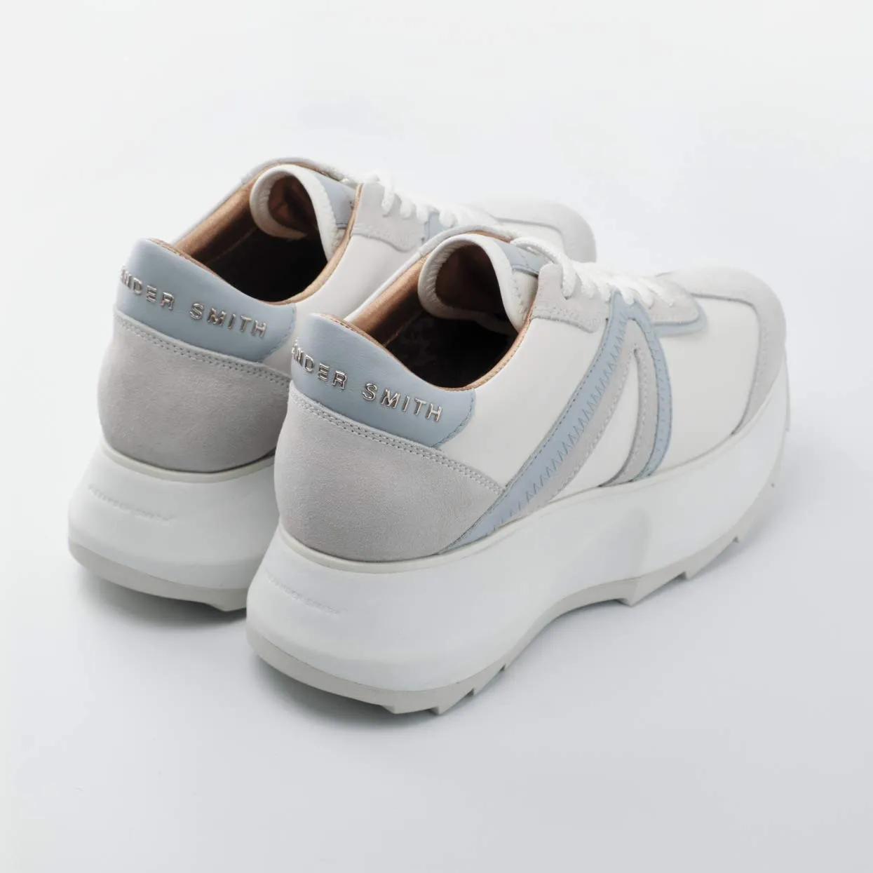 Alexander Smith Chelsea White Rose sneakers donna pelle