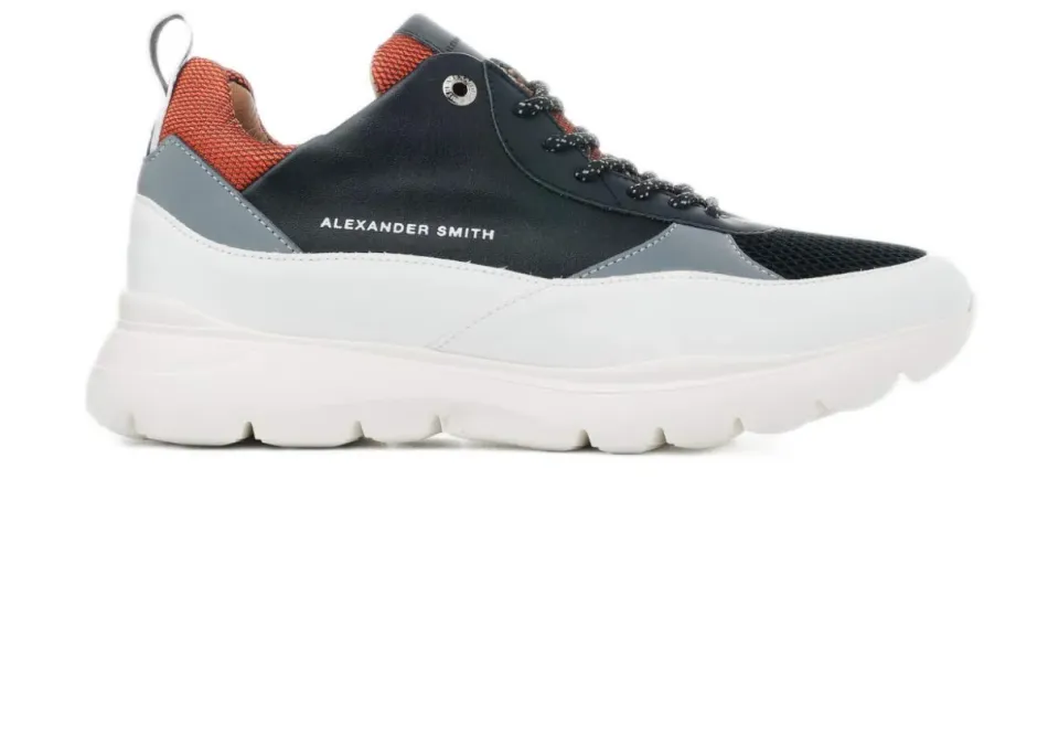 Alexander Smith London Eye White Silver sneakers uomo