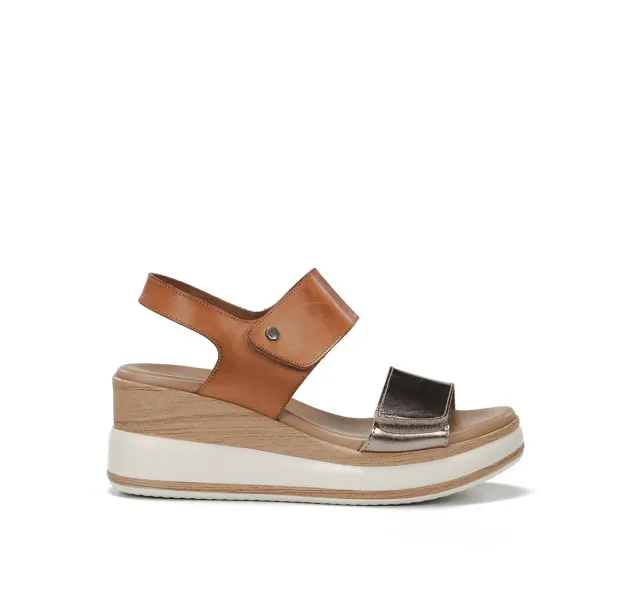 Fluchos Prince D9643 sandali donna marrone zeppa
