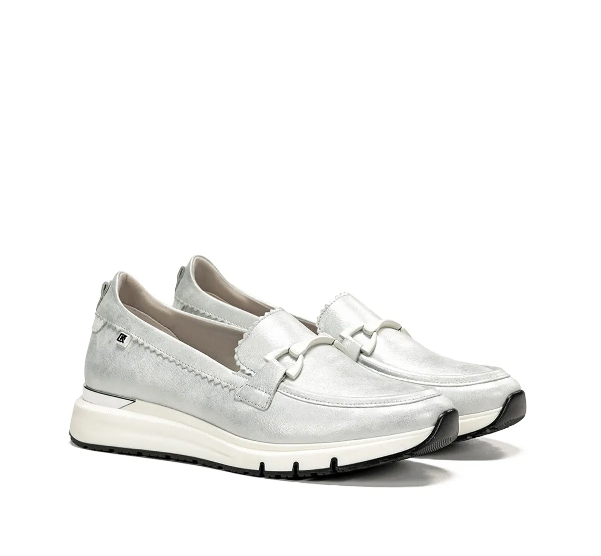 Dorking Serena D9047 mocassini donna argento sportivi