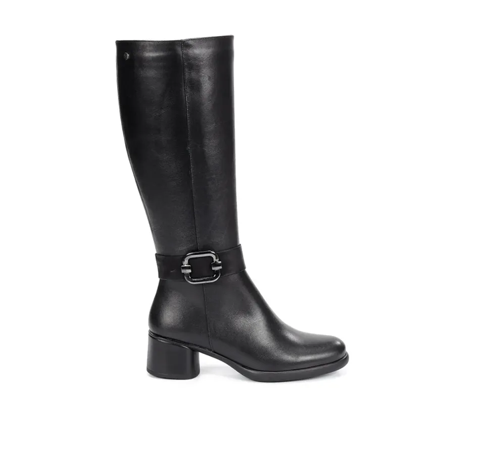 Fluchos Macy D9374 Stivali Donna Neri Tacco Medio